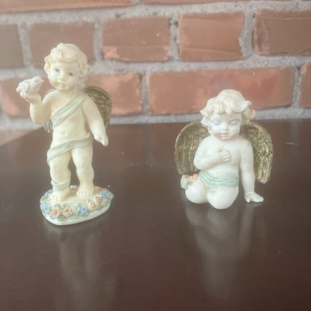 Vintage Dezine Hand Painted Resin Angels/Cherub 94